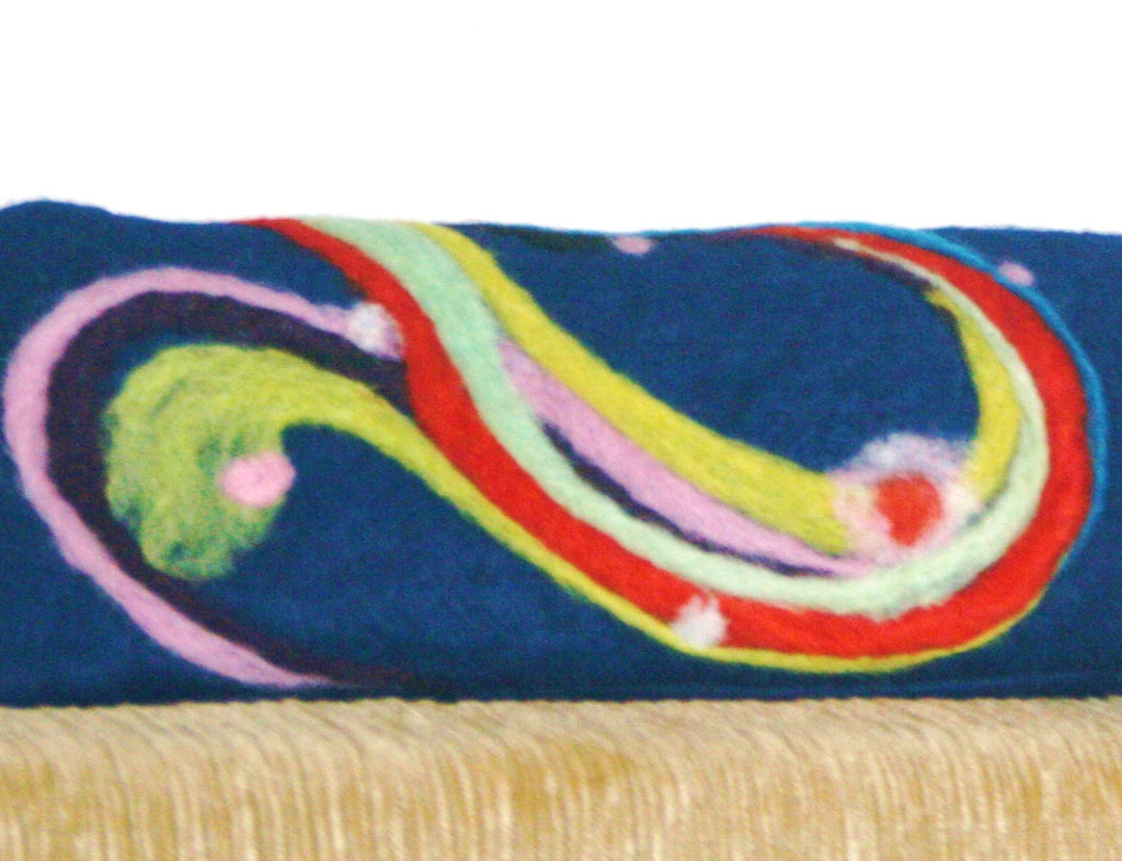 Wool Glasses Sleeve, Colorful Felt reading glasses sleeve.