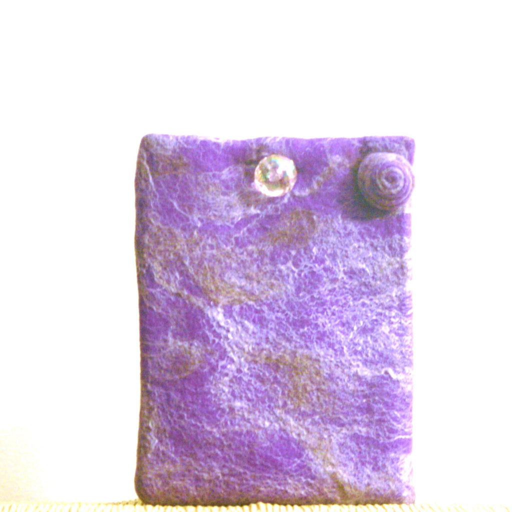 Lilac, Wool Multi-Use Pouch,Electronics or Documents.