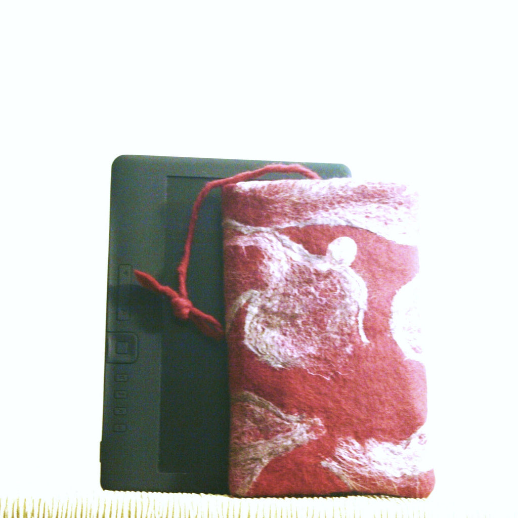 Burgundy, Wool Multi-Use Pouch,Electronics or Documents.