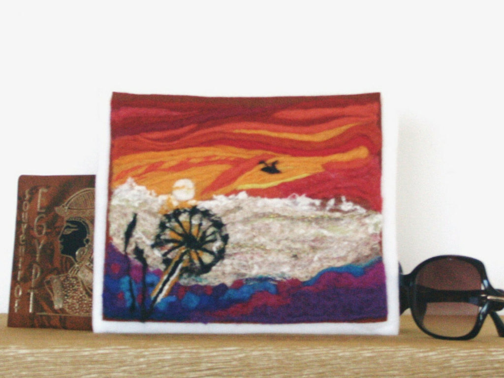 Needle Felted Picture, Wishes or Weeds?