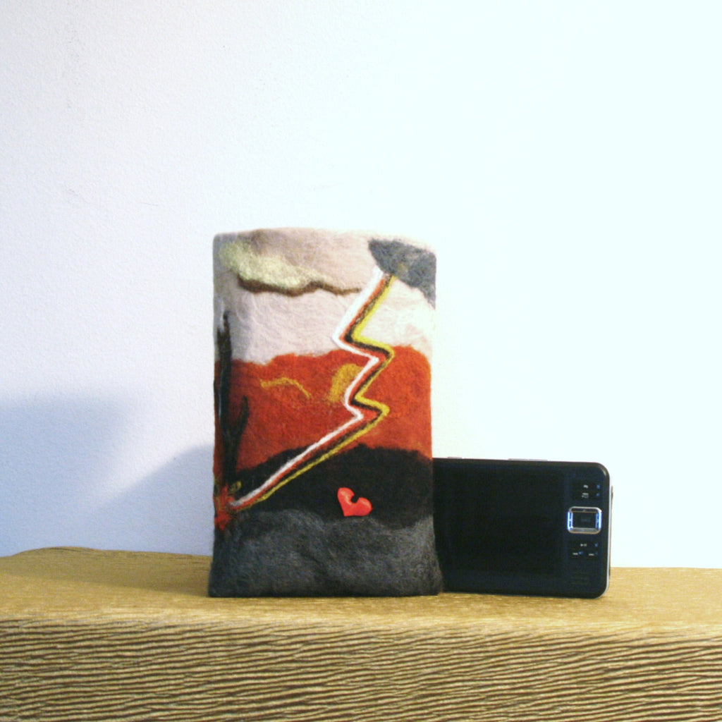 Desert Storm, Wool Multi Use-Sleeve, Documents or Electronics Case.