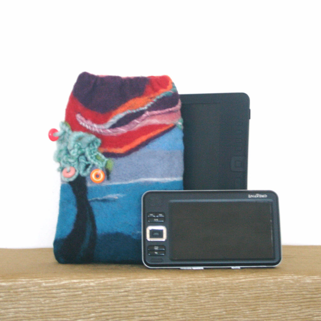 Blue, Wool Multi-Use Sleeve, Electronic or Documents.