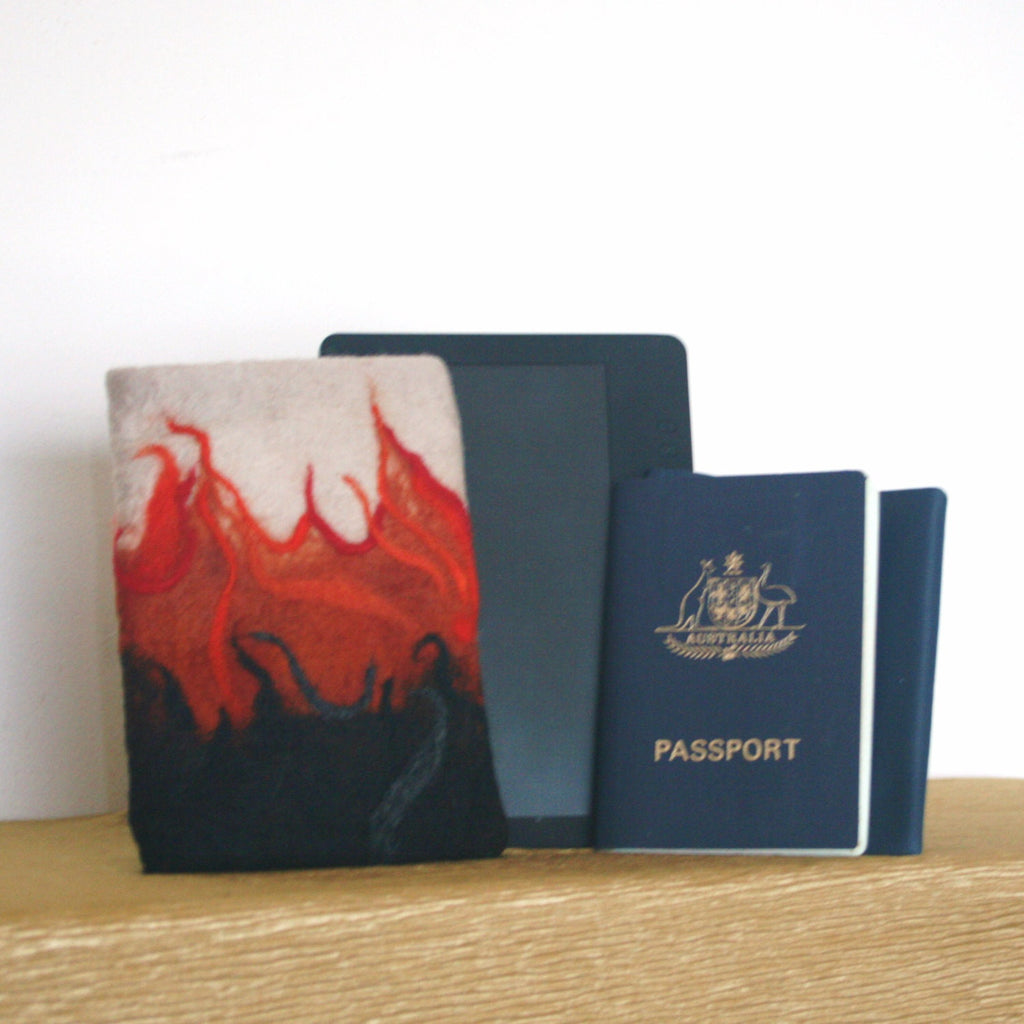 Campfire, Multi-Use Sleeve, Electronic or Document WoolSleeve