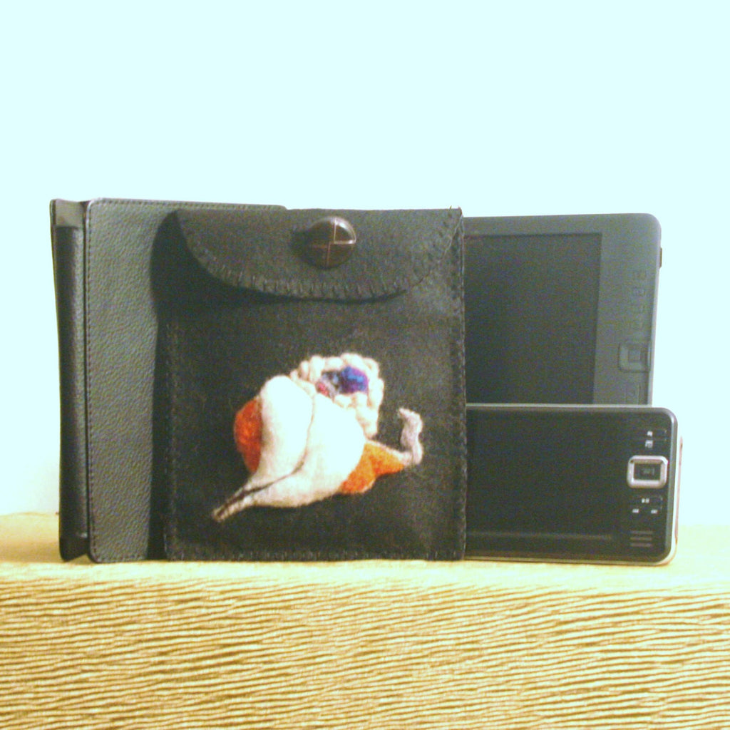 Wool Multi-Use Pouch,Passports or Electronic Holders.
