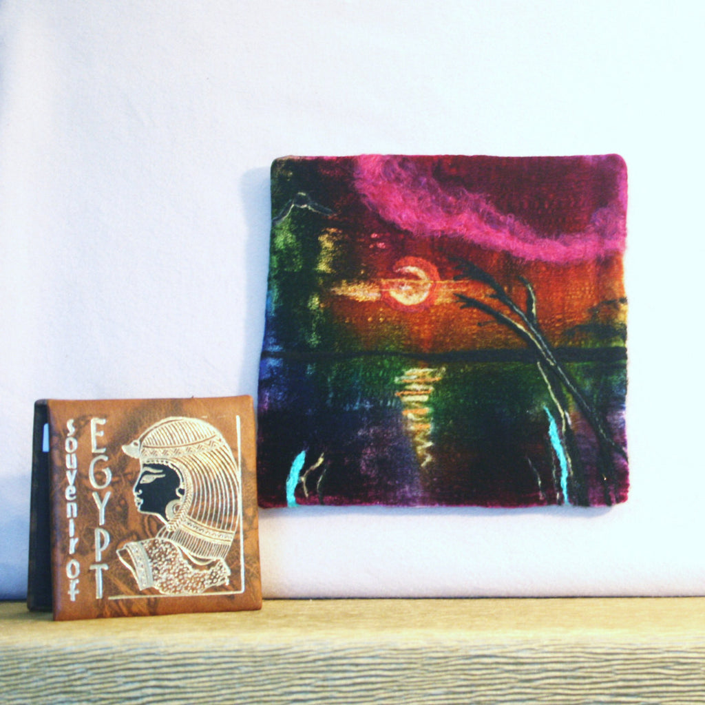 Needle Felted Picture, Velvet Sunset.