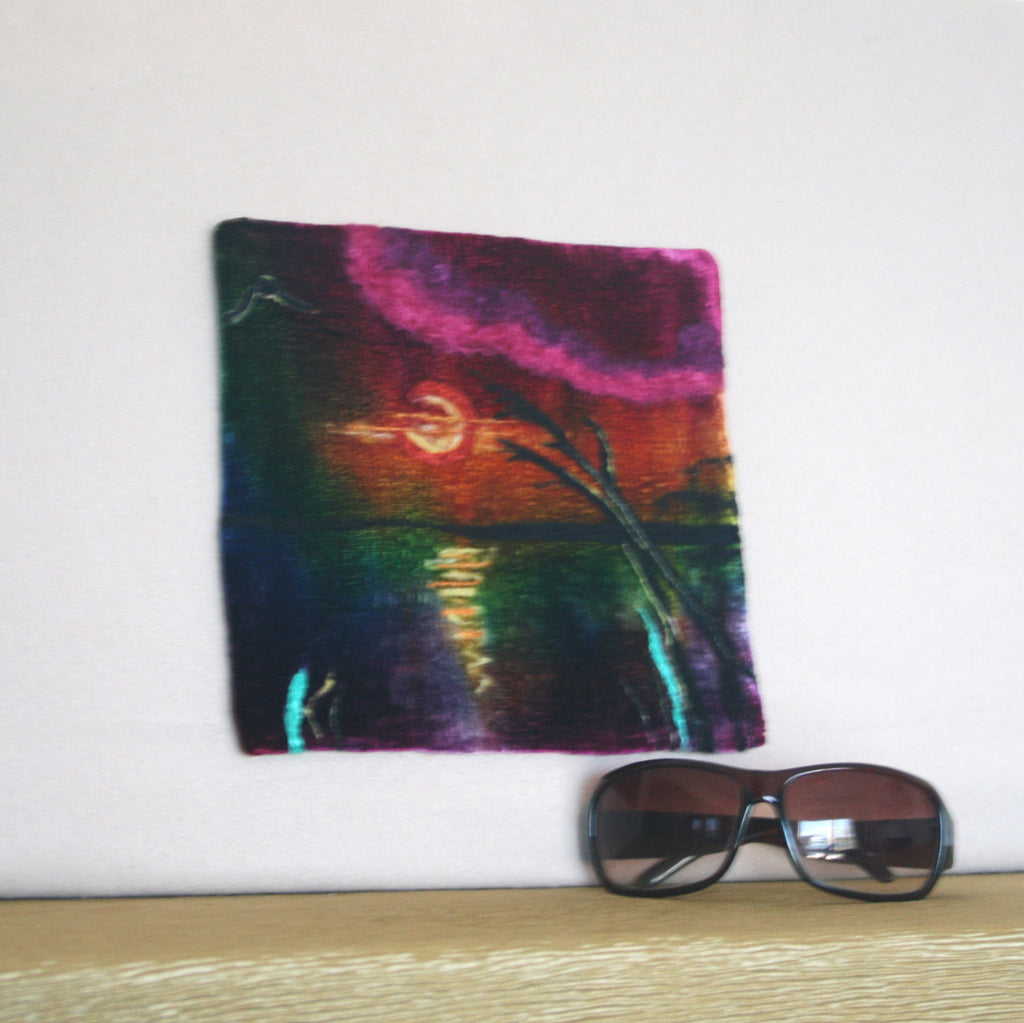 Needle Felted Picture, Velvet Sunset.