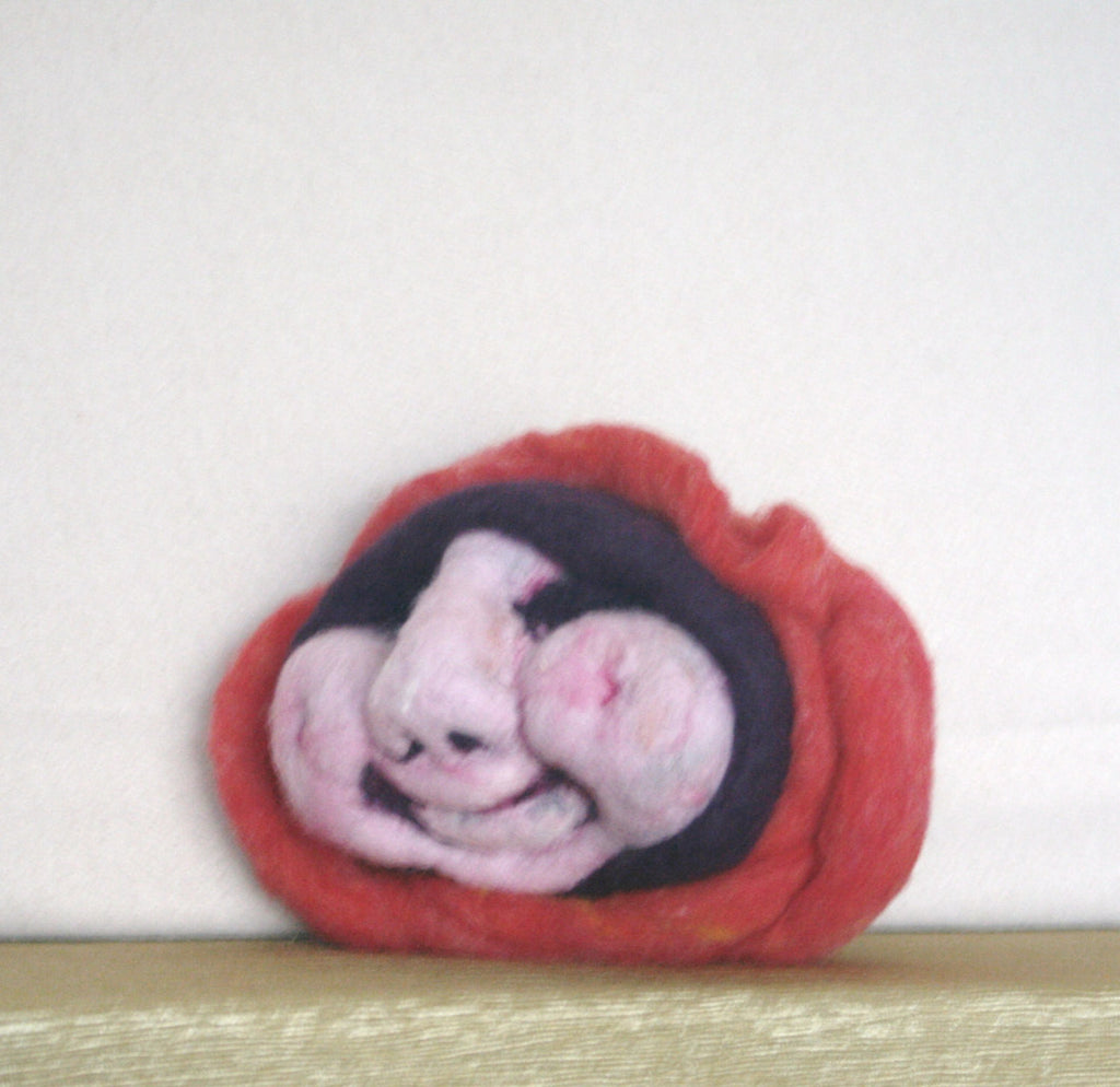 Needle Felted Wool Figurine, My Mystic Monk.