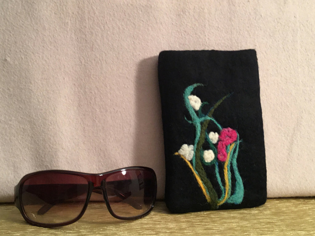 Floral Wool I Phone Case, Padded for Protection.