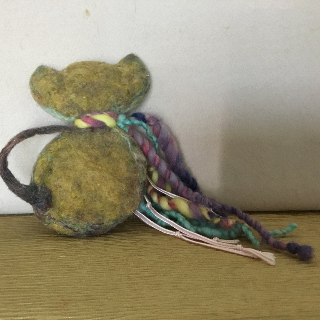 Wool Cat Toy , 12 Strands on Collar!