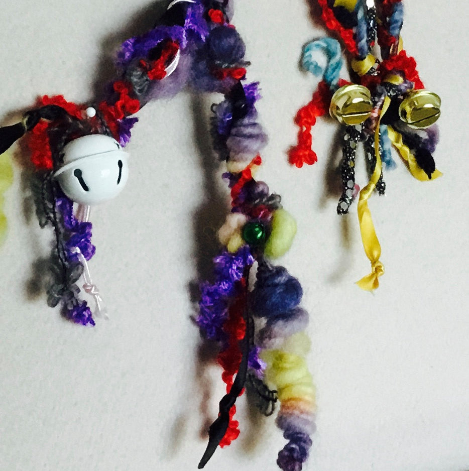 Wool and Ribbon Cat Toys.