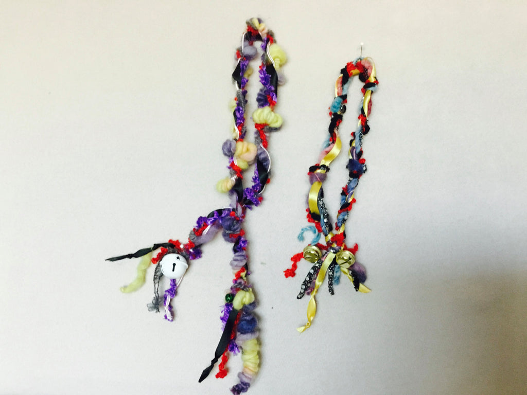 Wool and Ribbon Cat Toys.