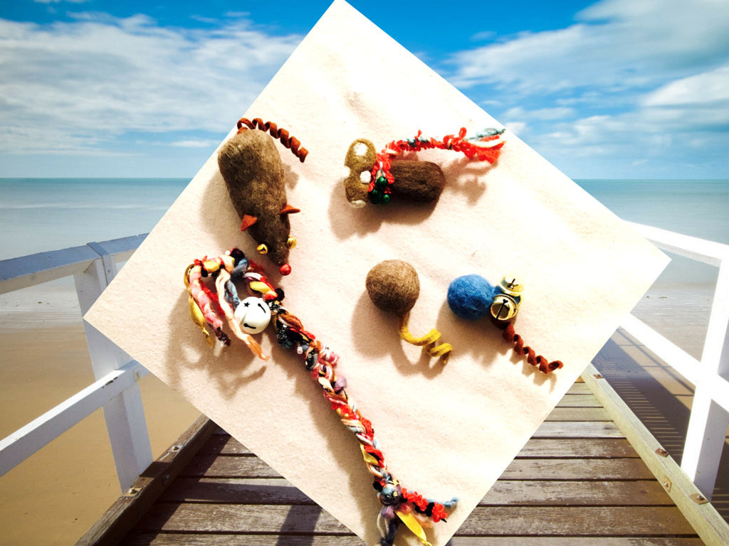 Wool Cat Toys, 5 Pieces of Fun for your Cat!