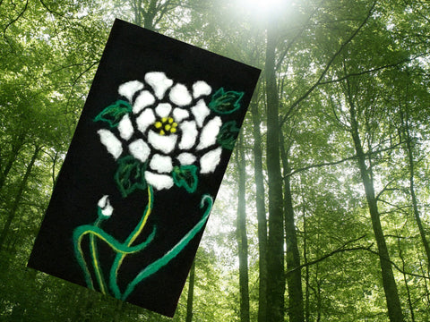 Felt I Phone Case, Padded for your Handbag, Peony design.