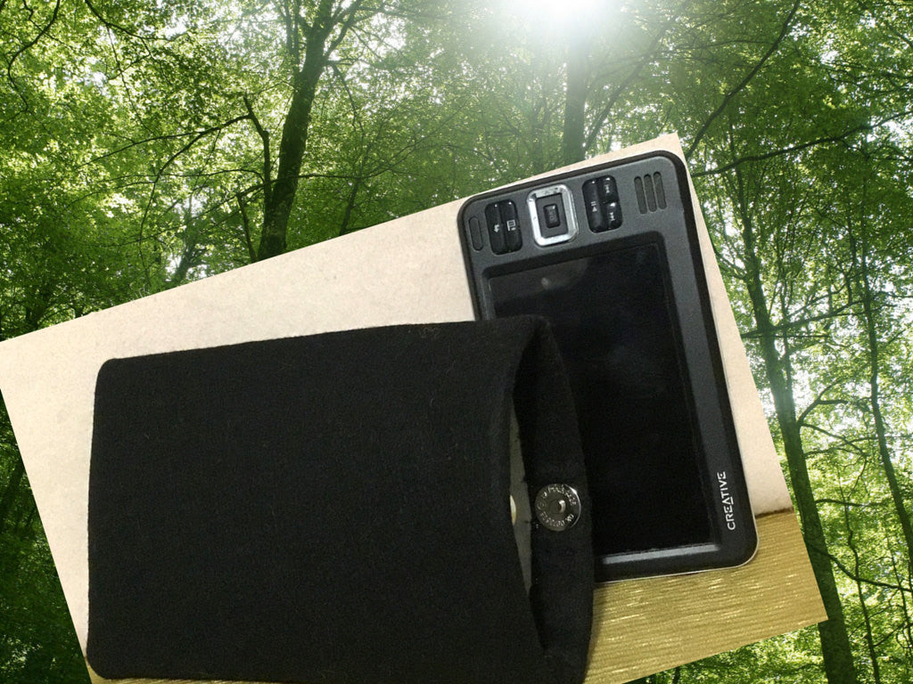 Felt I Phone Case, Padded for your Handbag, Peony design.