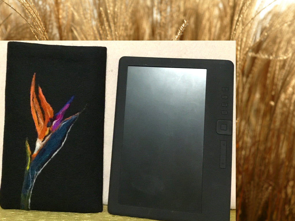 Black Wool I Phone Case,  Padded for your Handbag!