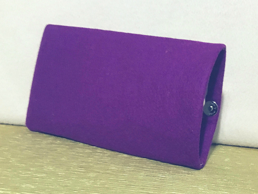 CUSTOM Felt I Phone Case, Purple Wool, to your Measurements.