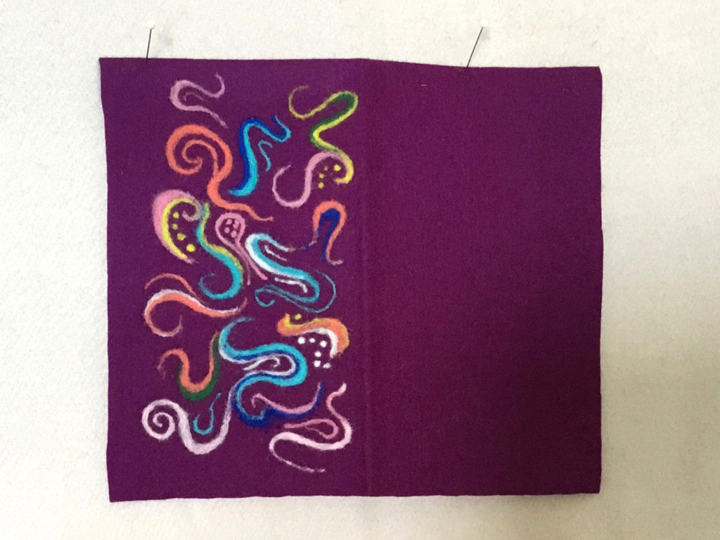 CUSTOM Felt I Phone Case, Purple Wool, to your Measurements.