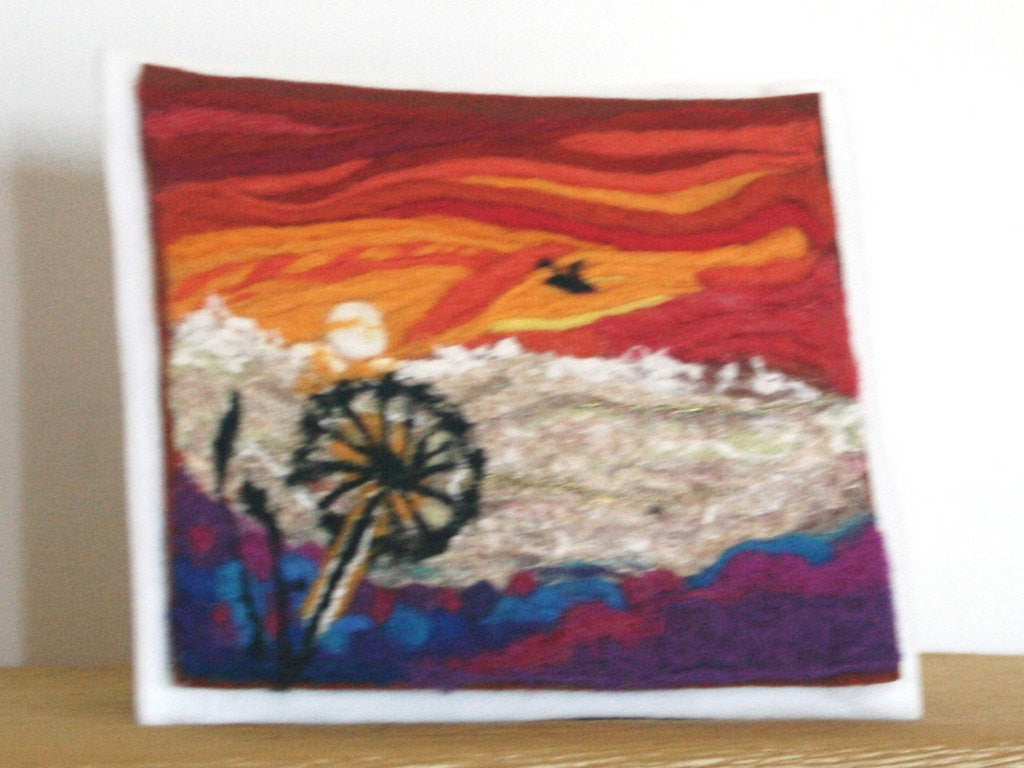 Needle Felted Picture, Wishes or Weeds?