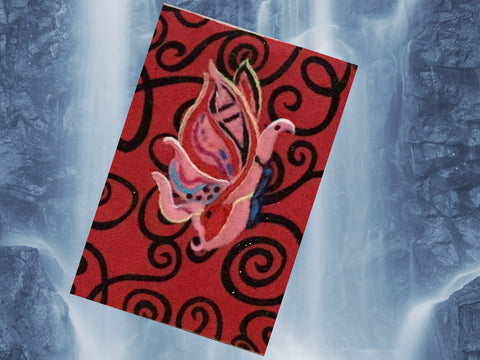 CUSTOM I Phone Case, Red Embossed Felt, to your Measurements.