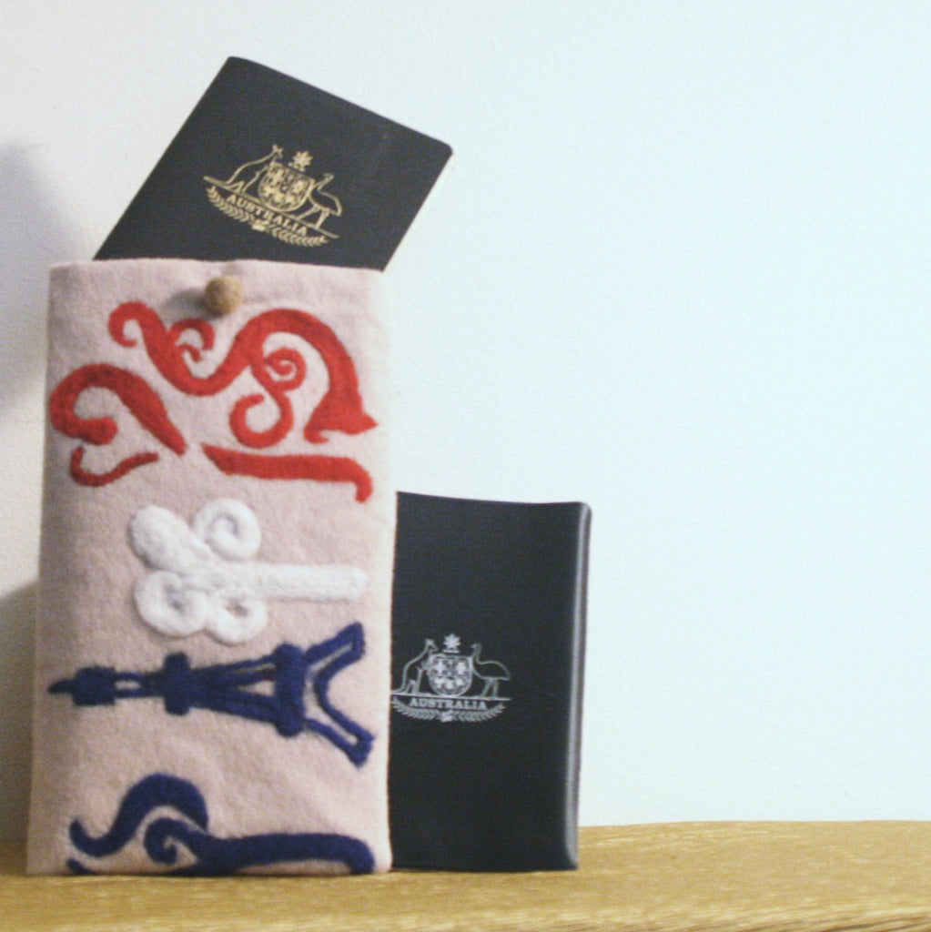 Paris Wool Multi-Use Pouch, Electronic or Document case