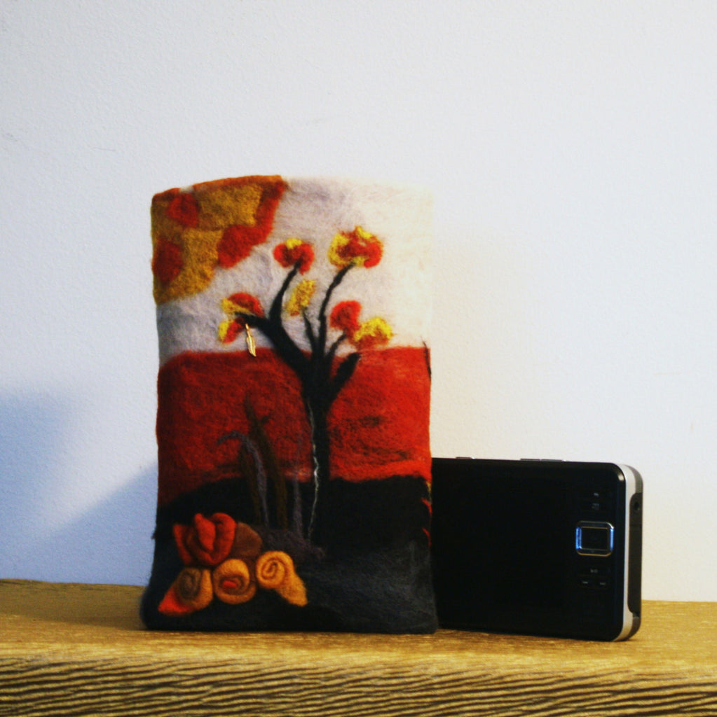 Desert Storm, Wool Multi Use-Sleeve, Documents or Electronics Case.