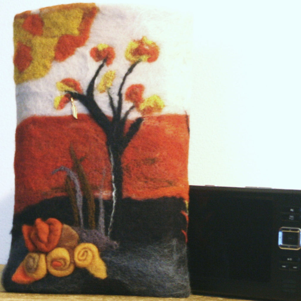 Desert Storm, Wool Multi Use-Sleeve, Documents or Electronics Case.