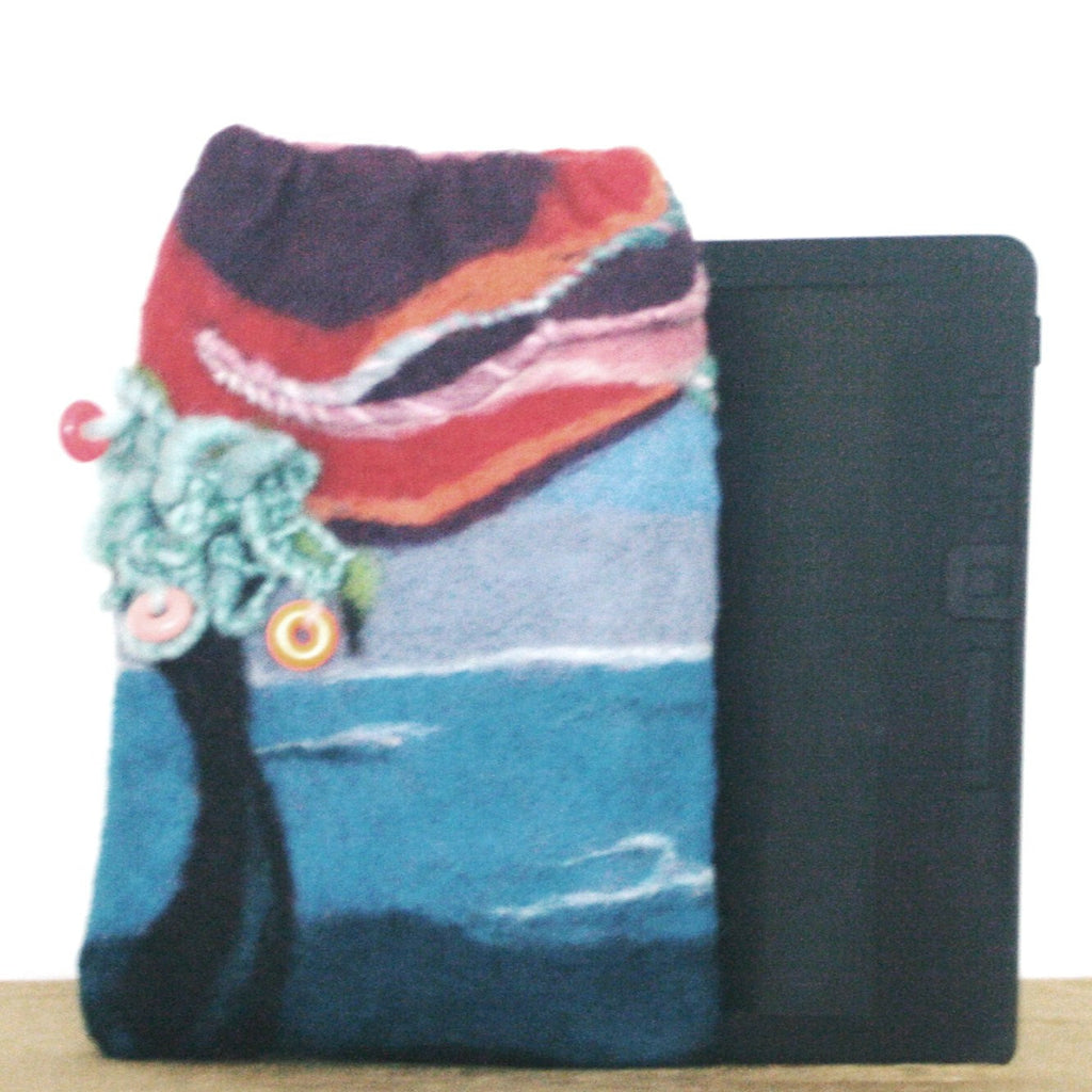 Blue, Wool Multi-Use Sleeve, Electronic or Documents.