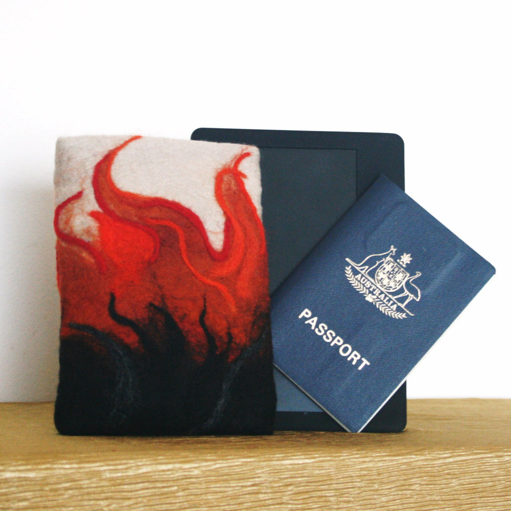 Campfire, Multi-Use Sleeve, Electronic or Document WoolSleeve